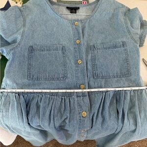 Blue Denim Dress button up with pockets size M (cotton)